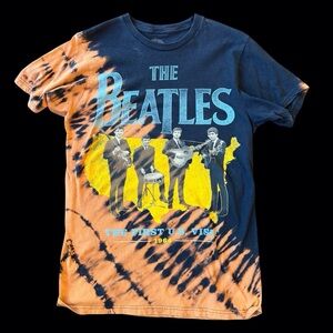 Haus of Hendo Hand Dyed Black and Orange Tie-Dye Short Sleeve Tee